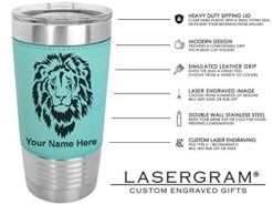 20oz Vacuum Insulated Tumbler Mug, EMT Emergency Medical Technician, Personalized Engraving Included (Faux Leather, Teal) -Peugeot Shop 51GcvCMaKhL