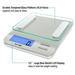 Weight 207 Digital Kitchen Multifunction Food Scale For Cooking With Large Back-lit LCD Display,Easy To Clean With Precision Measuring,Tempered Glass (Silver) 7 Weight 207 Digital Kitchen Multifunction Food Scale For Cooking With Large Back-lit LCD Display,Easy To Clean With Precision Measuring,Tempered Glass (Silver) -Peugeot Shop 51Gi6k8ZeRL