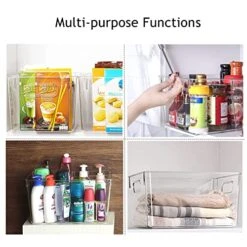 8 Pack Clear Plastic Storage Bins, Pantry Organization And Storage, Organizer Bins For Kitchen Organization, Home Edit,Freeze Storage, Cupboard Organizing, Cabinet Organization -Peugeot Shop 51Gl4bsfhUL