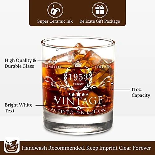 70th Birthday Gifts For Men Whiskey Glass- 70th Birthday Decorations For Men, Party Supplies - 70th Bday Gifts Ideas For Him, Dad, Husband, Friends - 11oz 5 70th Birthday Gifts For Men Whiskey Glass- 70th Birthday Decorations For Men, Party Supplies - 70th Bday Gifts Ideas For Him, Dad, Husband, Friends - 11oz - Image 5