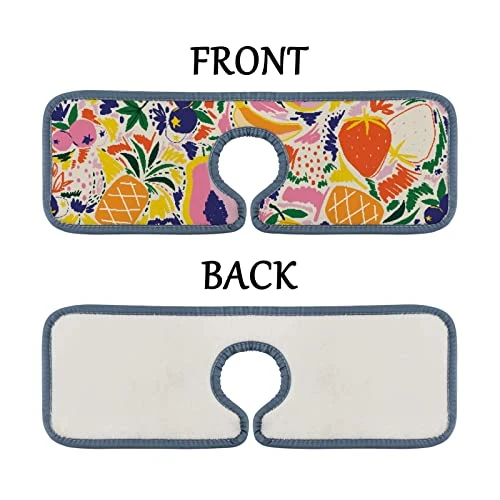15" Microfiber Cloth Kitchen Faucet Absorbent Mat Splash Guard Drip Water Catcher Countertop Drying Protector Pads Faucet Behind For Bedroom Farmhouse Trendy Bright Colors Of Summer Fruits 5 15" Microfiber Cloth Kitchen Faucet Absorbent Mat Splash Guard Drip Water Catcher Countertop Drying Protector Pads Faucet Behind For Bedroom Farmhouse Trendy Bright Colors Of Summer Fruits - Image 5