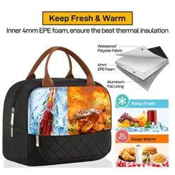 HOMESPON Lunch Bag For Woman Man Insulated Lunch Box Tote Bag For Work Picnic Or Travel -Peugeot Shop 51GpnZW6E5L