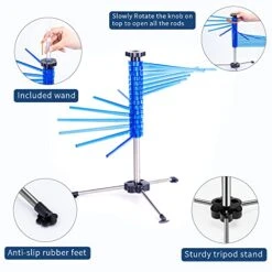 Pasta Drying Rack Collapsible Pasta Dryer Rack Foldable Noodle Dryer Rack Stand With 16 Anti Slip Rods Holding Up To 4.5 Lb Of Homemade Pasta Spaghetti Noodle Easy For Storage (Blue) -Peugeot Shop 51GpvDnAkhL
