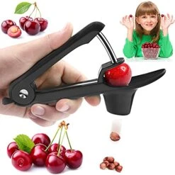 Cherry Pitter, Olive Pitter Tool, Cherry Pitter Tool Remover, Fruit Pit Core Remover With Space-Saving Lock Design For Make Fresh Cherry Dishes And Cocktail Cherries