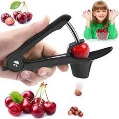 Cherry Pitter, Olive Pitter Tool, Cherry Pitter Tool Remover, Fruit Pit Core Remover With Space-Saving Lock Design For Make Fresh Cherry Dishes And Cocktail Cherries -Peugeot Shop 51GsObaMfSL. AC