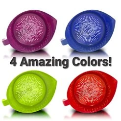 Colander Grease Strainer With Handle And Container, Catch Bowl With Lid 3 Piece Strain Set | Strains Ground Beef, Bacon & Pasta | Safe Kitchen Gadget BPA Free | Made In The USA (Blue) -Peugeot Shop 51Gwd4M9pgL