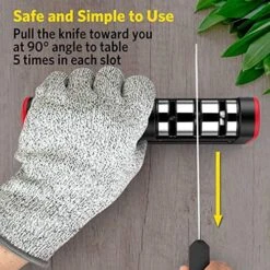 Knife Sharpener Knife Sharpening Stone Stainless Steel 3 Stage Sharpening Tool With Anti-slip Base Kitchen Supplies -Peugeot Shop 51H2FCtQozL