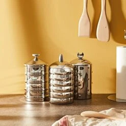 Alessi CB01 Kalisto' 1" Kitchen Box, 1", Silver -Peugeot Shop 51H5J4xhtCL