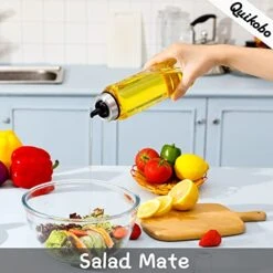 Olive Oil Dispenser Bottle - 17 Oz Oil And Vinegar Dispenser Set 2 Pack, Oil Bottles For Kitchen No-Drip Glass Cooking,Oil Container, Oil Vinegar Cruet Soy Sauce Dispenser Set With Caps -Peugeot Shop 51H71SHhIHL