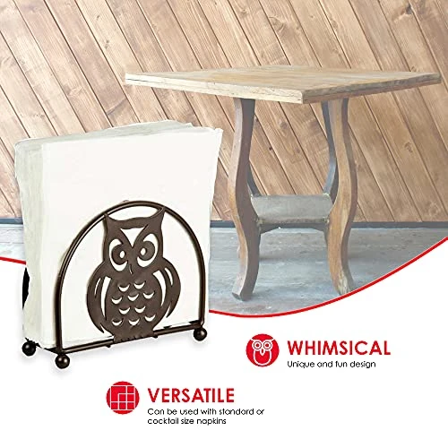 NH01782 6 Inch Bronze Color Napkin Holder Owl 4 NH01782 6 Inch Bronze Color Napkin Holder Owl - Image 4