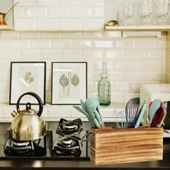 Kitchen Utensil Holder For Countertop Wooden, Large Utensils Holder With Handle 3 Compartments Rustic, Farmhouse Utensil Caddy Kitchen Organizer For Cooking Tools(Utensil Not Included) 11 Kitchen Utensil Holder For Countertop Wooden, Large Utensils Holder With Handle 3 Compartments Rustic, Farmhouse Utensil Caddy Kitchen Organizer For Cooking Tools(Utensil Not Included) -Peugeot Shop 51HEUFkJF5L