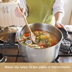 2 Pieces Stainless Steel Thermometer Immediate Read 2 Inch Dial Thermometer 7.8 Or 11.8 Inch Long Stem Fry Thermometer With Metal Retaining Clip And 2 Pieces Plastic Sleeves (7.8 Inch) 10 2 Pieces Stainless Steel Thermometer Immediate Read 2 Inch Dial Thermometer 7.8 Or 11.8 Inch Long Stem Fry Thermometer With Metal Retaining Clip And 2 Pieces Plastic Sleeves (7.8 Inch) -Peugeot Shop 51HHdmhca8L