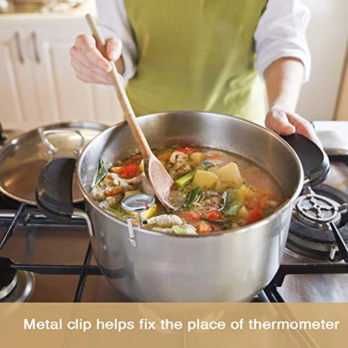 2 Pieces Stainless Steel Thermometer Immediate Read 2 Inch Dial Thermometer 7.8 Or 11.8 Inch Long Stem Fry Thermometer With Metal Retaining Clip And 2 Pieces Plastic Sleeves (7.8 Inch) 3 2 Pieces Stainless Steel Thermometer Immediate Read 2 Inch Dial Thermometer 7.8 Or 11.8 Inch Long Stem Fry Thermometer With Metal Retaining Clip And 2 Pieces Plastic Sleeves (7.8 Inch) - Image 3