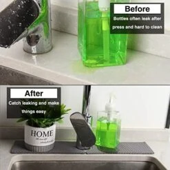 28'' Kitchen Faucet Absorbent Mat, Sink Splash Guard, Microfiber Faucet Handle Drip Catcher, Kitchenguard Tray, Water Drying Pads Behind Faucet, Counter Protector For Kitchen, Bathroom, And RV Faucet -Peugeot Shop 51Ha0bF23ZL