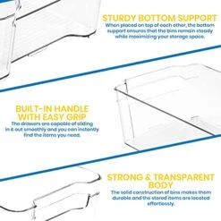 Set Of 6 Fridge Organizer - Includes 6 Refrigerator Organizer Bins (5 Drawers & 1 Egg Holder) - Pantry Organization And Storage Bins For Freezers, Countertops And Cabinets 10 Set Of 6 Fridge Organizer - Includes 6 Refrigerator Organizer Bins (5 Drawers & 1 Egg Holder) - Pantry Organization And Storage Bins For Freezers, Countertops And Cabinets -Peugeot Shop 51HgeZdJ1pL