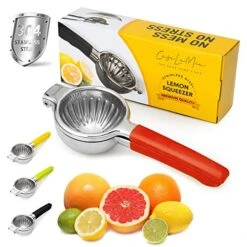 Lemon Squeezer Lime Squeezer Citrus Squeezer-Portable, Easy To Press And Clean-Premium Quality Stainless Steel Citrus Juicer Hand Press To Manually Extract Lemon, Lime, Orange Juices Easily -Peugeot Shop 51HhVGYmyyL