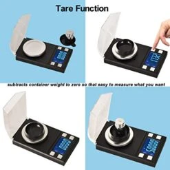 Digital Pocket Scale 50 X 0.001g, Mini Jewelry Gold Lab Carat Powder Weigh Scales With Calibration Weights Tweezers, Weighing Pans, LCD Display -Peugeot Shop 51HzeF1jRIL