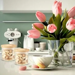 Yogurt Jar Lids Set Bamboo Jar Lids Wooden Lids Compatible With Oui Yogurt Jars Round Reusable Canning Lids Covers For Yogurt Jars With Silicone Sealing Rings For Yogurt Food Storage (6) 12 Yogurt Jar Lids Set Bamboo Jar Lids Wooden Lids Compatible With Oui Yogurt Jars Round Reusable Canning Lids Covers For Yogurt Jars With Silicone Sealing Rings For Yogurt Food Storage (6) -Peugeot Shop 51I5FapSblL