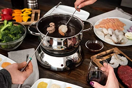 Trudeau Alto 3-in-1 Electric Fondue Set, 81 Ounce, Silver 5 Trudeau Alto 3-in-1 Electric Fondue Set, 81 Ounce, Silver - Image 5