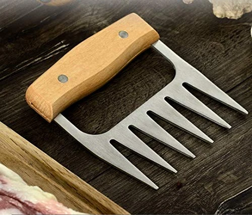Q Meat Claws Best For Pulled Pork - Sturdy Wood Handle And Stainless Steel Barbeque Shredder Tool 4 Q Meat Claws Best For Pulled Pork - Sturdy Wood Handle And Stainless Steel Barbeque Shredder Tool - Image 4