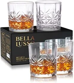 Whiskey Glasses Set Of 4,12 Oz - Premium Gift Box For Men - Rock Tumblers For Bourbon, Scotch, Cognac, Brandy, Rum, Liquor, Cocktails - Old Fashioned Clear Glassware - Luxury Alcohol Drinking Barware -Peugeot Shop 51IOA5GMZ1L. AC