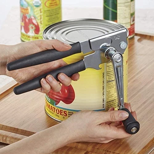 Commercial Can Opener Manual Heavy Duty - Easy To Use With Comfortable Easy Crank Handle - Swing Grip Design, Hand Can Opener, Includes Built In Bottle Opener 3 Commercial Can Opener Manual Heavy Duty - Easy To Use With Comfortable Easy Crank Handle - Swing Grip Design, Hand Can Opener, Includes Built In Bottle Opener - Image 3