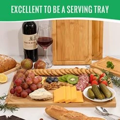 Iware Extra Large Bamboo Cutting Board For Kitchen, Heavy Duty Wood Cutting Boards With Juice Groove, 100% Organic Bamboo, Pre Oiled, 18" X 12" -Peugeot Shop 51IRV1Mq8VL