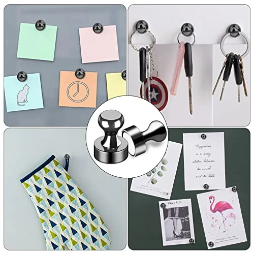 12Pcs Black Refrigerator Magnets Fridge Magnets,Small And Strong Magnets For Whiteboard, Strong Metal Magnets For Fridge, Whiteboard, Office, Classroom, Map, Kitchen 4 12Pcs Black Refrigerator Magnets Fridge Magnets,Small And Strong Magnets For Whiteboard, Strong Metal Magnets For Fridge, Whiteboard, Office, Classroom, Map, Kitchen - Image 4