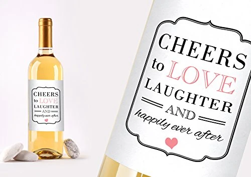 Printed Party Engagement Celebration Gift, Bachelorette, 4 Wine Bottle Labels 4 Printed Party Engagement Celebration Gift, Bachelorette, 4 Wine Bottle Labels - Image 4