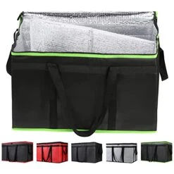 1-Pack Insulated Food Delivery Bag With Hard Bottom, XXX-Large Commercial Food Warmers For Uber Eats/Doordash, Black-Red Edge 25 1-Pack Insulated Food Delivery Bag With Hard Bottom, XXX-Large Commercial Food Warmers For Uber Eats/Doordash, Black-Red Edge -Peugeot Shop 51IhM7M0IPL