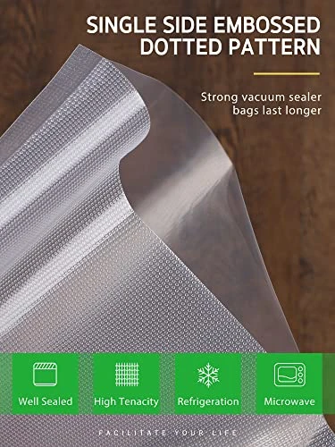Vacuum Sealer Bags, 6 Pack 3 Rolls 11" X 20' And 3 Rolls 8" X 20' Commercial Grade Bag Rolls, Food Vac Bags For Storage, Meal Prep Or Sous Vide 3 Vacuum Sealer Bags, 6 Pack 3 Rolls 11" X 20' And 3 Rolls 8" X 20' Commercial Grade Bag Rolls, Food Vac Bags For Storage, Meal Prep Or Sous Vide - Image 3