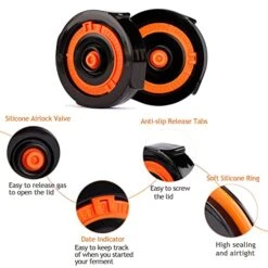 Glolaurge Fermentation Kit For Wide Mouth Mason Jars, 4 Pack Split-Type Fermenting Lids With 4 Weights And 1 Pump, Fermenter Starter Kit For Sauerkraut, Kimchi, Pickles, Fermented Vegetable -Peugeot Shop 51IxvKrieHL