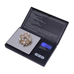 300g/0.01g High Precision Digital Electronic Scale,Portable Mini Digital Scale LCD With Blue Backlight, Measurement Converter For Jewelry,Goods,Precious Metals,Kitchen,Easy To Read (Black)