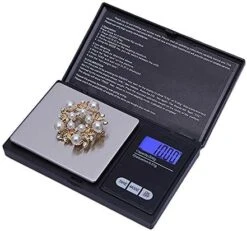 300g/0.01g High Precision Digital Electronic Scale,Portable Mini Digital Scale LCD With Blue Backlight, Measurement Converter For Jewelry,Goods,Precious Metals,Kitchen,Easy To Read (Black) -Peugeot Shop 51IzLBXvQaL. AC