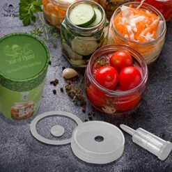Of Plenty BPA-Free, Clear Fermentation Lids | 4-Pack | For Making Sauerkraut In Wide Mouth Mason Jars | Includes Instructions, Recipe And Gift Box For Storage… (Clear) 12 Of Plenty BPA-Free, Clear Fermentation Lids | 4-Pack | For Making Sauerkraut In Wide Mouth Mason Jars | Includes Instructions, Recipe And Gift Box For Storage… (Clear) -Peugeot Shop 51J3p0A0C5L