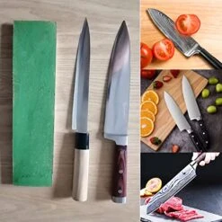 Leather Strop For Sharpening Kitchen Knife Chef's Knife Leather Honing Strop 3 X 12 IN- Knives Sharpening Kit With Stropping Set Buffing Polishing Compound - Double Sided Genuine Leather -Peugeot Shop 51JEbq2pGaL