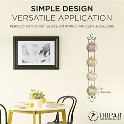 Augusta 4-Tier Vertical Black Cup And Saucer Plate Rack For Collectible Plates, Plaques, Dishes, & China 8 Augusta 4-Tier Vertical Black Cup And Saucer Plate Rack For Collectible Plates, Plaques, Dishes, & China -Peugeot Shop 51JFPnTNbLL