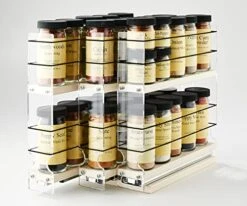 Vertical Spice - 222x2x11 DC - Spice Rack - Cabinet Mounted- 3 Drawers - 30 Capacity - Best In Class - Size: 6.9" Width X 10.75" Height X 10.6" Depth - Made In USA