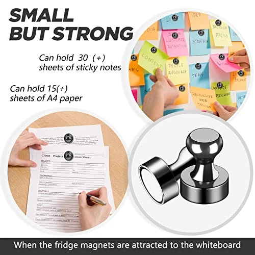 12Pcs Black Refrigerator Magnets Fridge Magnets,Small And Strong Magnets For Whiteboard, Strong Metal Magnets For Fridge, Whiteboard, Office, Classroom, Map, Kitchen 3 12Pcs Black Refrigerator Magnets Fridge Magnets,Small And Strong Magnets For Whiteboard, Strong Metal Magnets For Fridge, Whiteboard, Office, Classroom, Map, Kitchen - Image 3