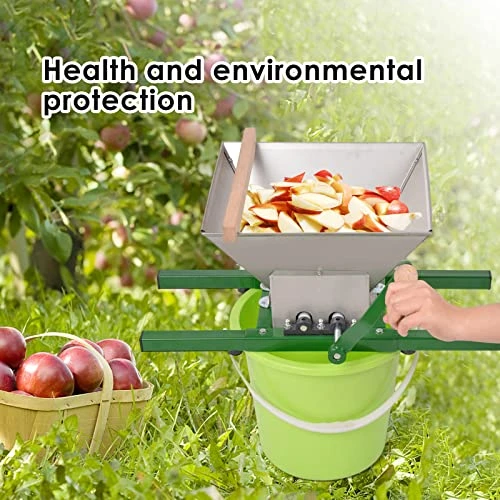 JUQUANBH Fruit Apple Wine Crusher,7 Litre/1.8Gallon Manual Juicer Grinder,Scratter Pulper For Wine And Cider Pressing(Stainless Steel, Gallon,Green) 2 JUQUANBH Fruit Apple Wine Crusher,7 Litre/1.8Gallon Manual Juicer Grinder,Scratter Pulper For Wine And Cider Pressing(Stainless Steel, Gallon,Green) - Image 2