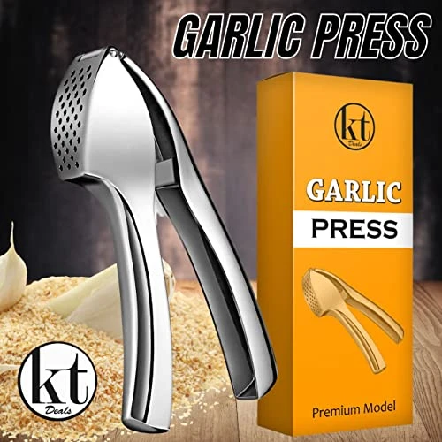 Garlic Press Mincer Ginger Crusher Squeezer Heavy Duty Metal Garlic Presser Chopper Slicer (Premium) 3 Garlic Press Mincer Ginger Crusher Squeezer Heavy Duty Metal Garlic Presser Chopper Slicer (Premium) - Image 3
