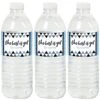 Big Dot Of Happiness Light Blue Graduation Party Water Bottle Sticker Labels - Set Of 20
