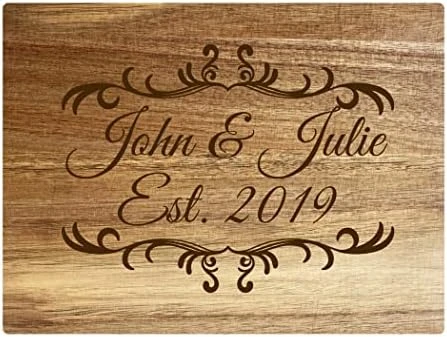 Custom Engraved Wooden Cutting Board Charcuterie Cheese Board Personalized With Custom Text Or Message Acacia Wood (10 X 14) 6 Custom Engraved Wooden Cutting Board Charcuterie Cheese Board Personalized With Custom Text Or Message Acacia Wood (10 X 14) - Image 6