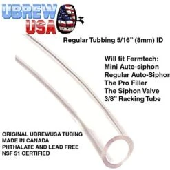 Fermtech Regular 24" Auto Siphon With 8 Feet Of Food Safe Tubing Made In Canada And 30" Brush, Clear, 1 Piece -Peugeot Shop 51JVwu55WHL