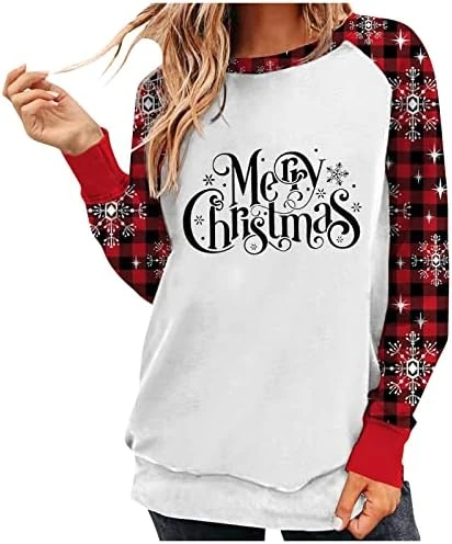 Crewneck Sweatshirts For Women Cute Plus Size Christmas Print Long Sleeve Sweatshirts Crew Neck Pullover Top Fall 6 Crewneck Sweatshirts For Women Cute Plus Size Christmas Print Long Sleeve Sweatshirts Crew Neck Pullover Top Fall - Image 6