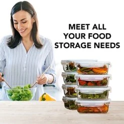 Glass Food Storage Containers With Lids 30 Oz 16 Pc (Set Of 8) Airtight Large Glass Containers, Glass Meal Prep Containers Reusable Leak Proof BPA Free Glass Food Prep Containers Freezer To Oven Safe 8 Glass Food Storage Containers With Lids 30 Oz 16 Pc (Set Of 8) Airtight Large Glass Containers, Glass Meal Prep Containers Reusable Leak Proof BPA Free Glass Food Prep Containers Freezer To Oven Safe -Peugeot Shop 51JYMQOz95L
