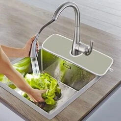 Beige Kitchen Faucet Absorbent Mat Sink Splash Guard Faucet Handle Drip Catcher Mat Fast Drying Water Splash Mats Countertop Pad 2pcs -Peugeot Shop 51JaBsSoBHL