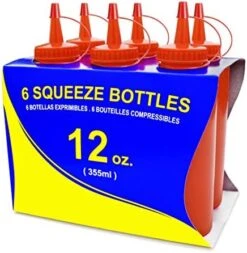 26498 Squeeze Bottles, Plastic, 12 Oz, Yellow, Pack Of 6 -Peugeot Shop 51JeX990VHL. AC