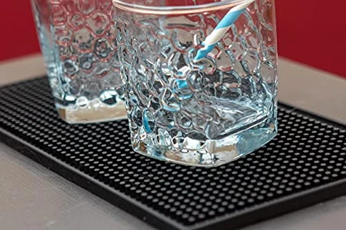 | Black Bar Mats Set Of 2 (12x6 Inches) | Drying, Durable And Stylish Spill Mats For Bars, Restaurants, Coffee Shops, Bar Mats For Countertop And Table Top, Non-Spill & Non-Toxic Mats 4 | Black Bar Mats Set Of 2 (12x6 Inches) | Drying, Durable And Stylish Spill Mats For Bars, Restaurants, Coffee Shops, Bar Mats For Countertop And Table Top, Non-Spill & Non-Toxic Mats - Image 4