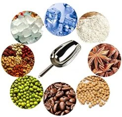 Metal Ice Scoop 6 Ounces, Small Stainless Steel 8.25 Inch Food Scoops For Kitchen Party Bar Wedding, Heavy Duty & Anti Rust, Superb Mirror Polish Surface, Easy Clean & Dishwasher Safe. By Kenbutsu. -Peugeot Shop 51JhSdFYSMS